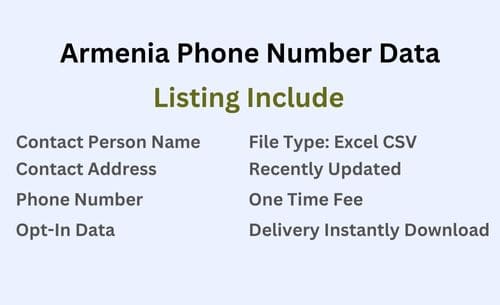 亚美尼亚 手机号码列表